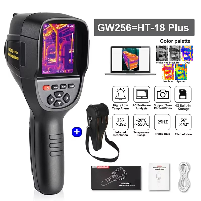 Nf 521 Thermal Imaging Camera - ハンドヘルド電気赤外線熱画像装置,水道管漏れおよび電力用の新しい画像カメラ,256x192