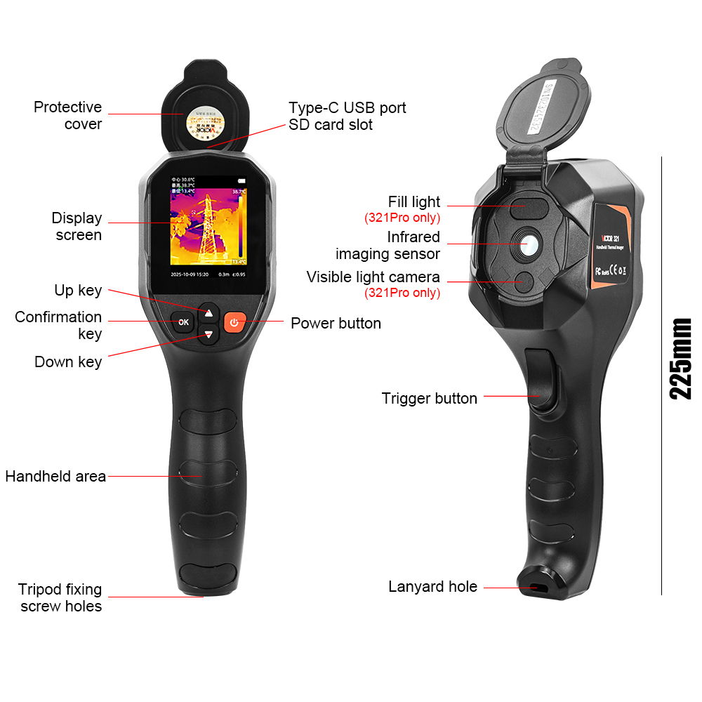 VICTOR 31 ハンドヘルド赤外線サーマルイメージャーカ - Nf 521 Thermal Imaging Camera のレビューと価格