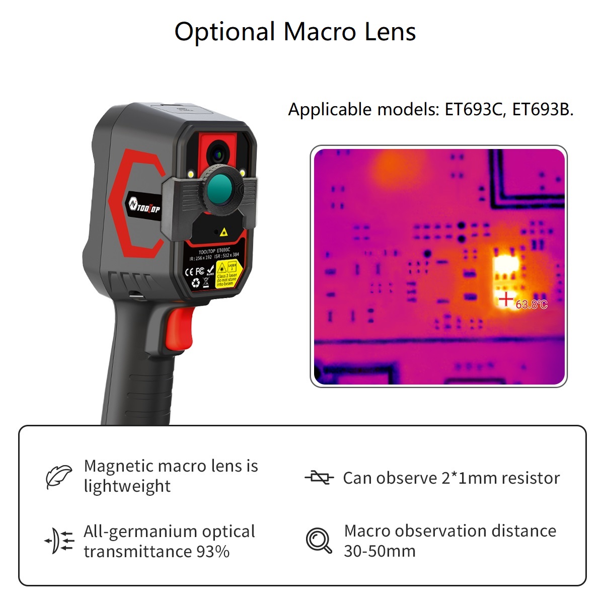 TOOLTOP ET693C 256*192 熱画像カメラ  - Nf 521 Thermal Imaging Camera のレビューと価格